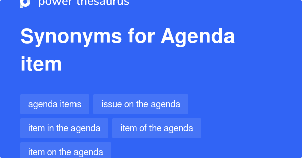 presentation agenda synonym