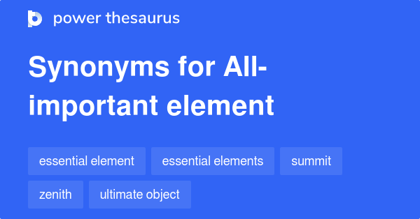 important element synonym