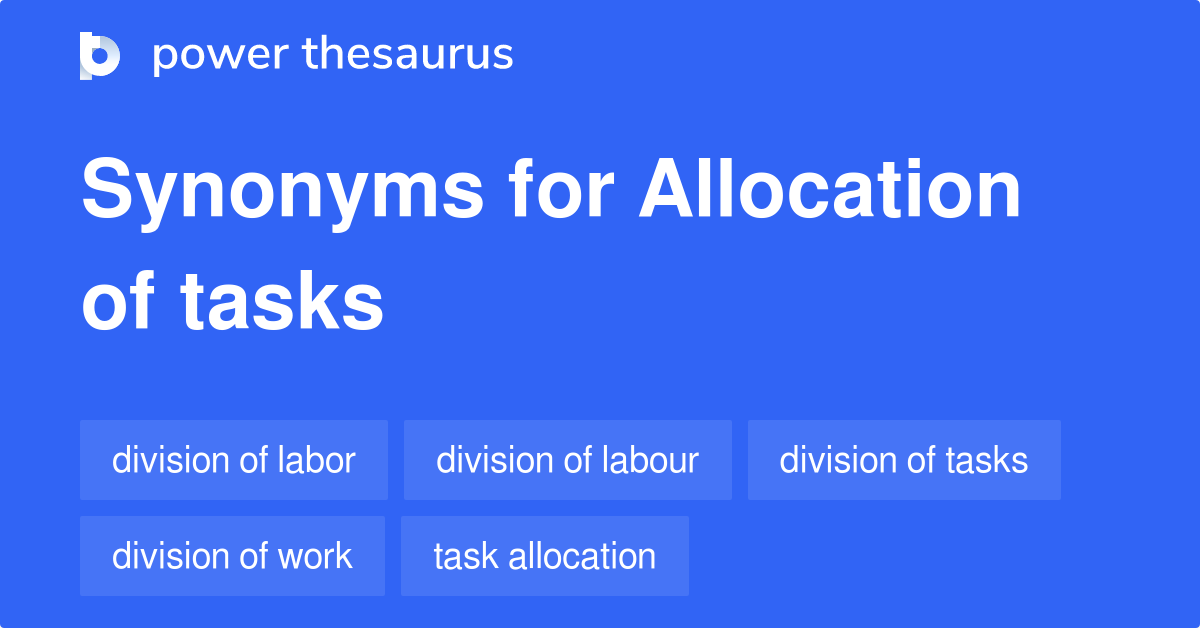 allocate job synonyms