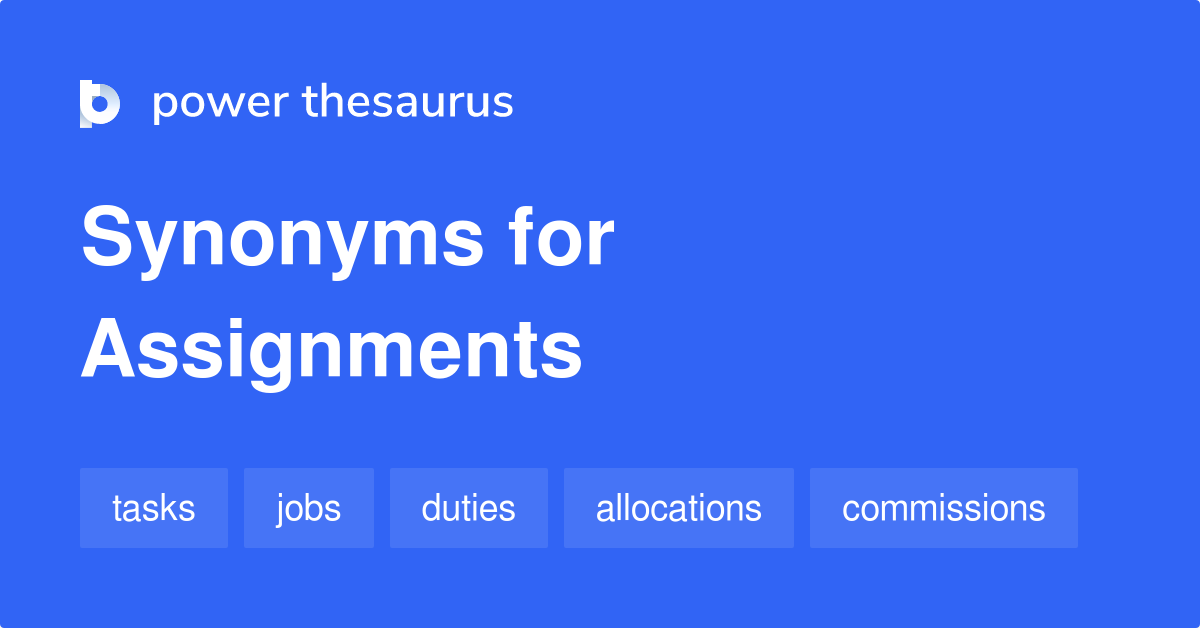 best assignment synonyms