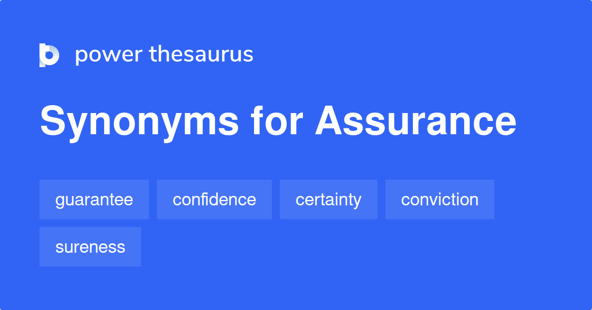 What Is A Synonym For Assurance