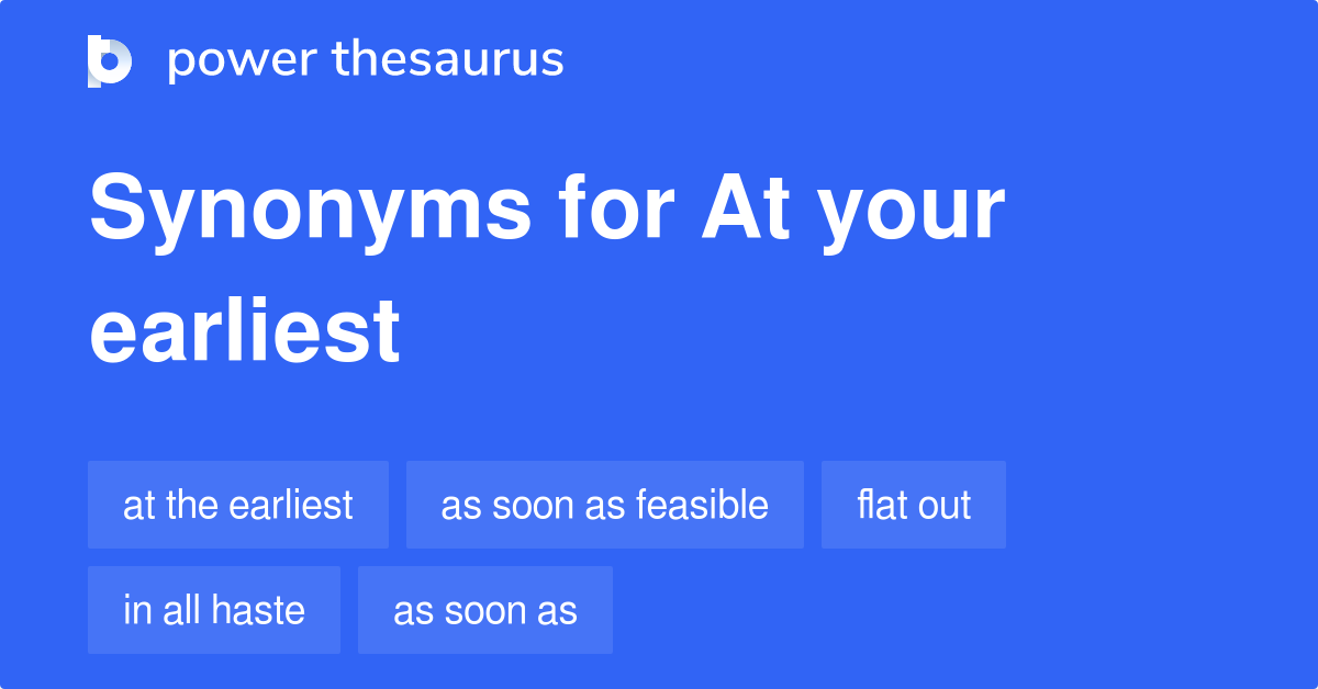 Earliest Synonyms In English