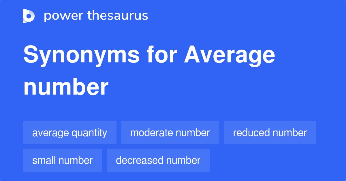 What Are Two Synonyms For Average