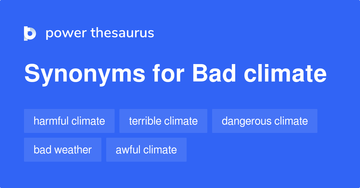 What Are The Synonyms Of Climate Change