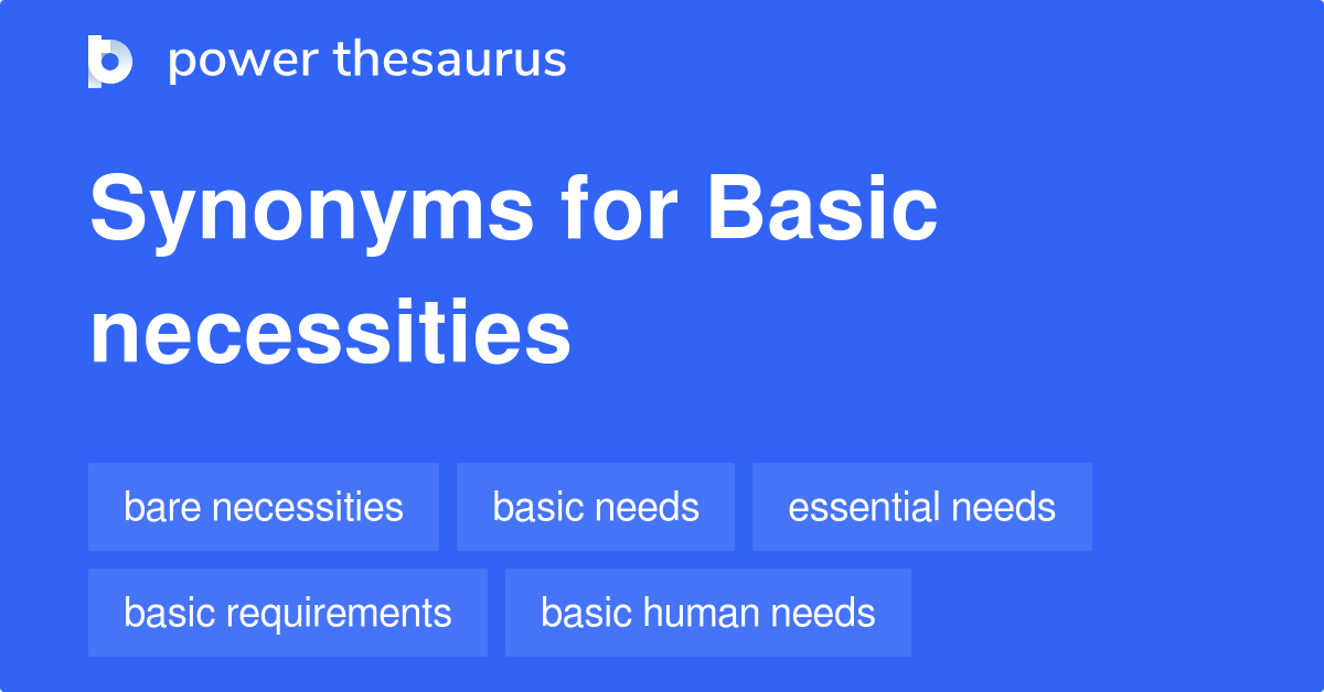 Other Words Basic Necessities