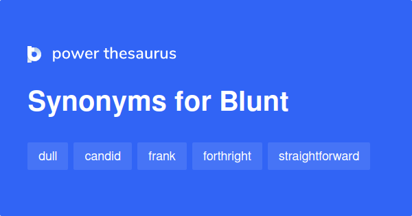 What Is A Synonym For Blunt