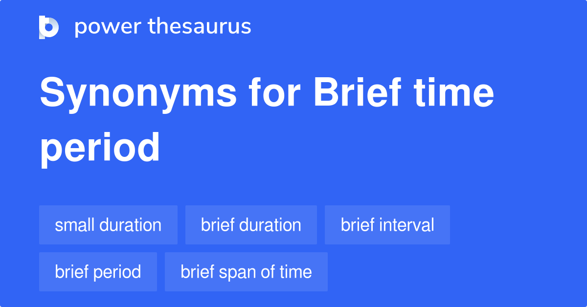 Time Period Synonyms