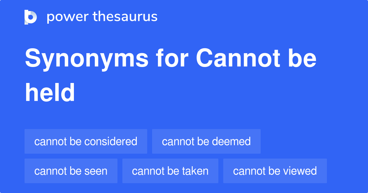 Held Synonyms In English