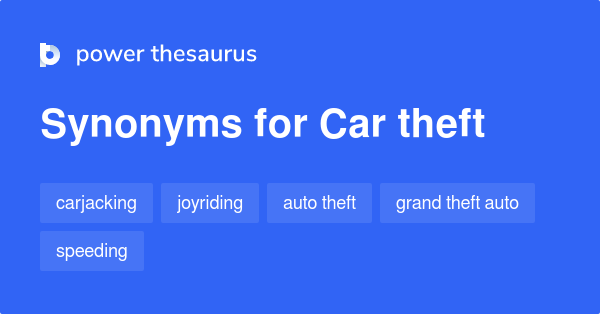 Other Words For Car Theft