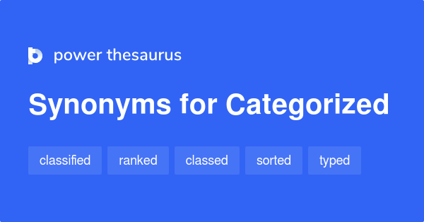 Categorized Synonyms Word