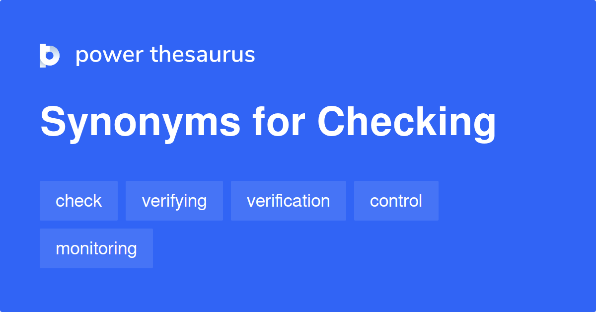 Checking Synonyms 1 670 Words And Phrases For Checking