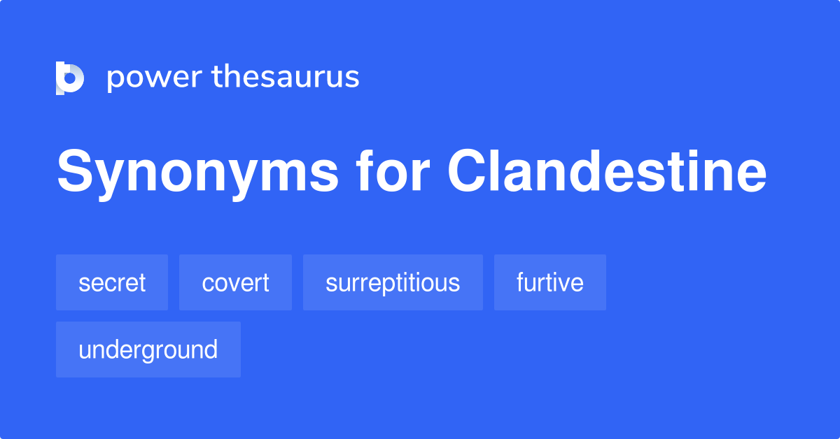 What Is A Synonym For Clandestine