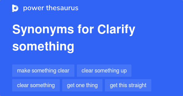 clarify thesaurus