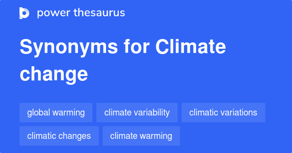 Similar Words For Climate Change