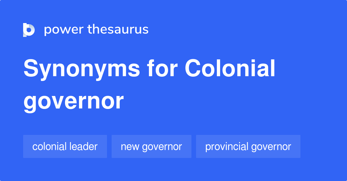 What Is The Synonyms Of Governor