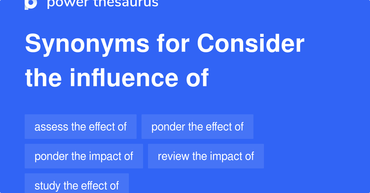 influence synonym essay