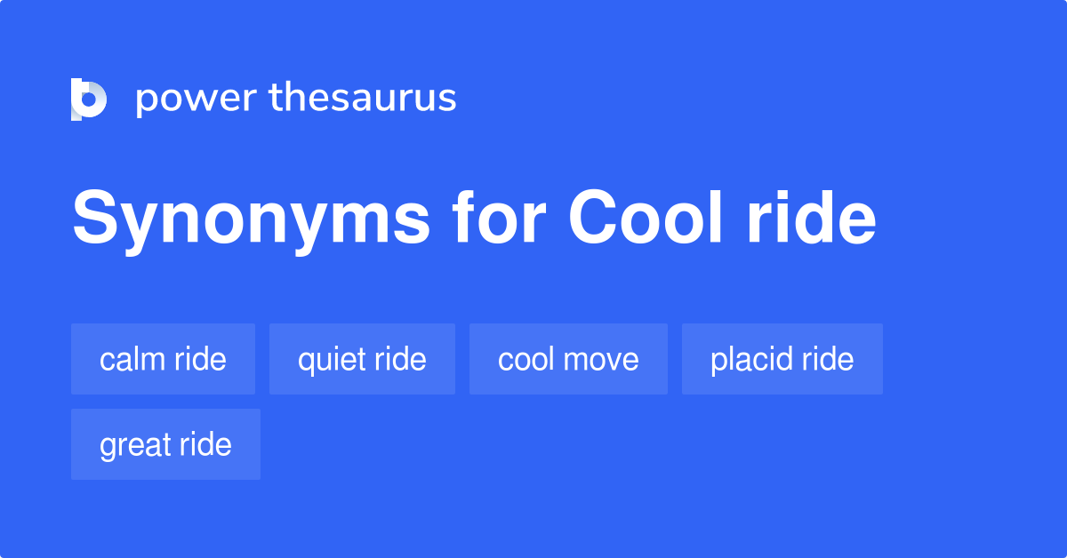 Ride Synonyms In English