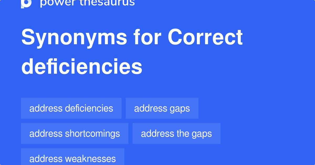 Correct Deficiencies synonyms - 83 Words and Phrases for Correct 