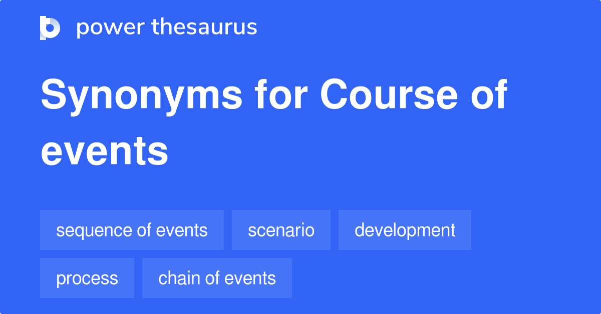 Course Of Events synonyms 82 Words and Phrases for Course Of Events