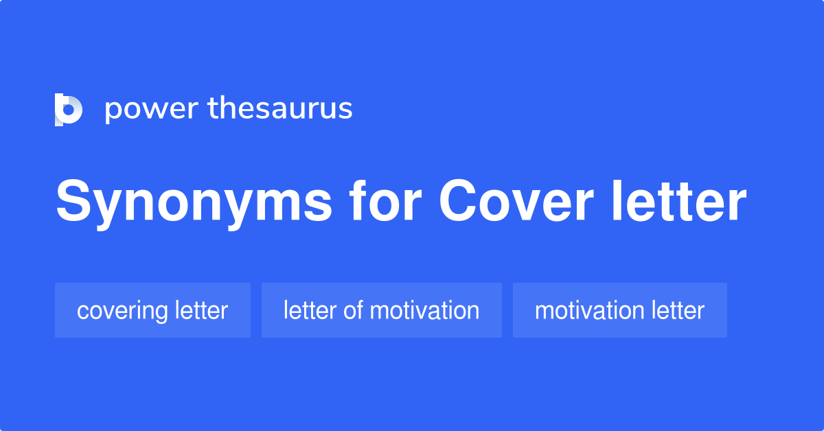 synonym of cover letter