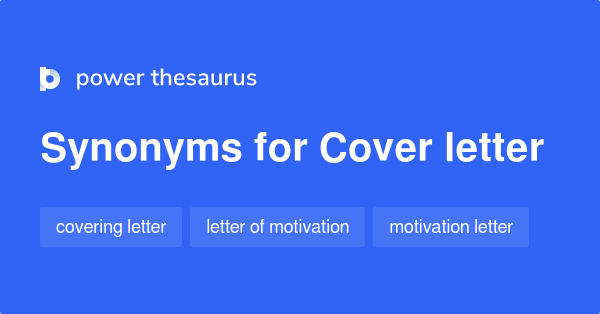 Synonyms for Cover letter