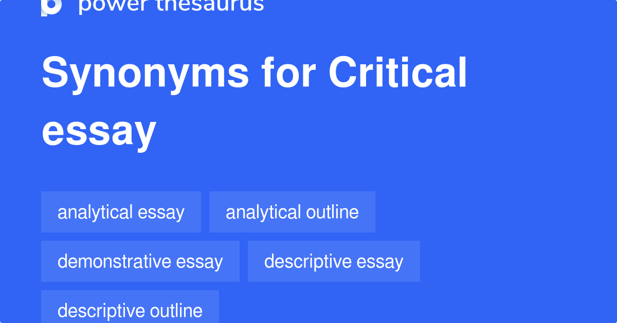 critical essay synonym