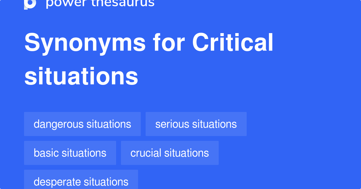 Critical Situation Emergency Synonyms