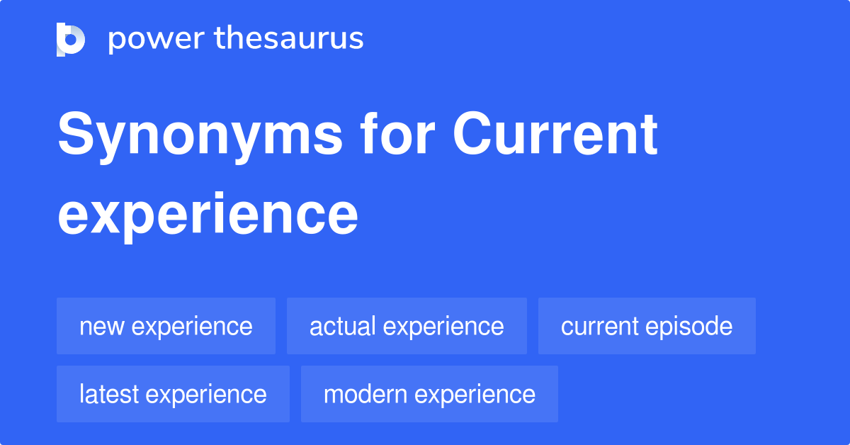 Current Experience Synonyms 2 