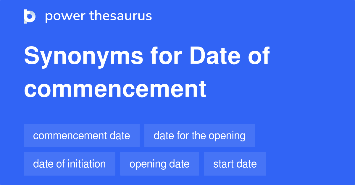 What Do We Mean By Commencement Date