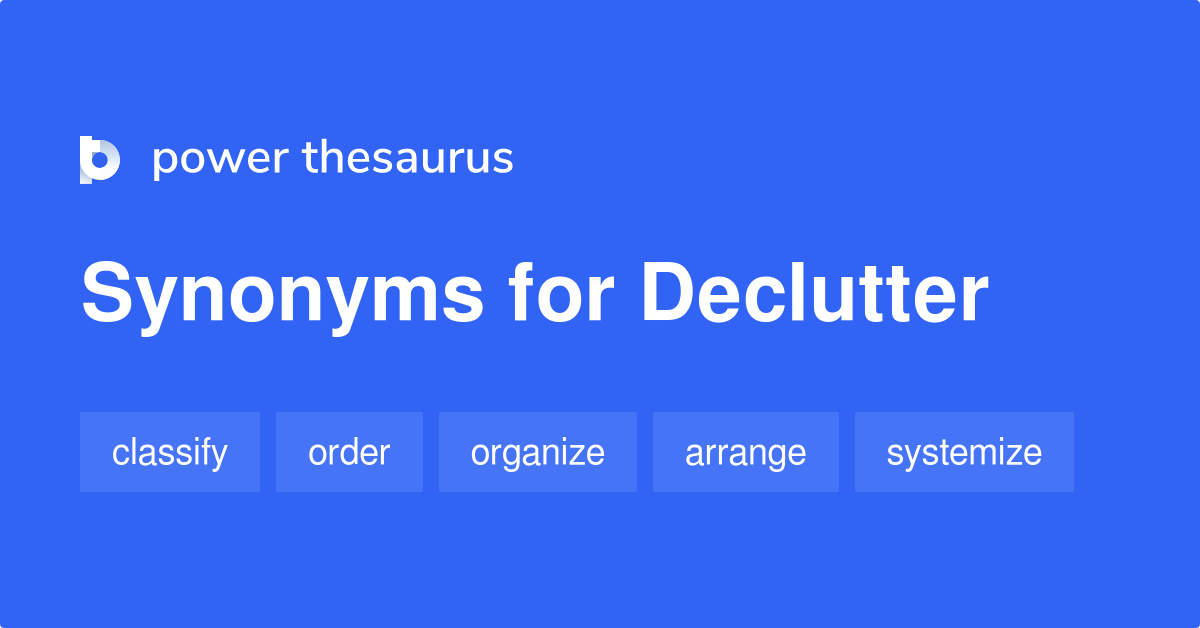 declutter thesaurus