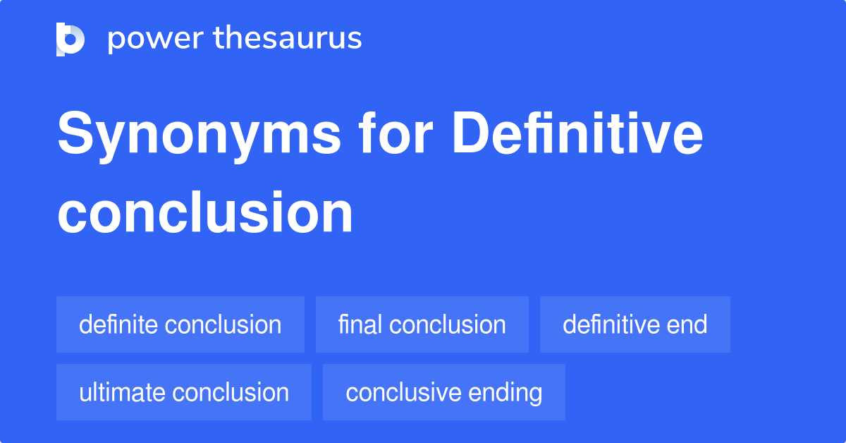 conclusion synonyms for presentation