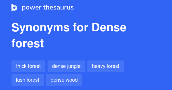 Words To Describe A Dense Forest