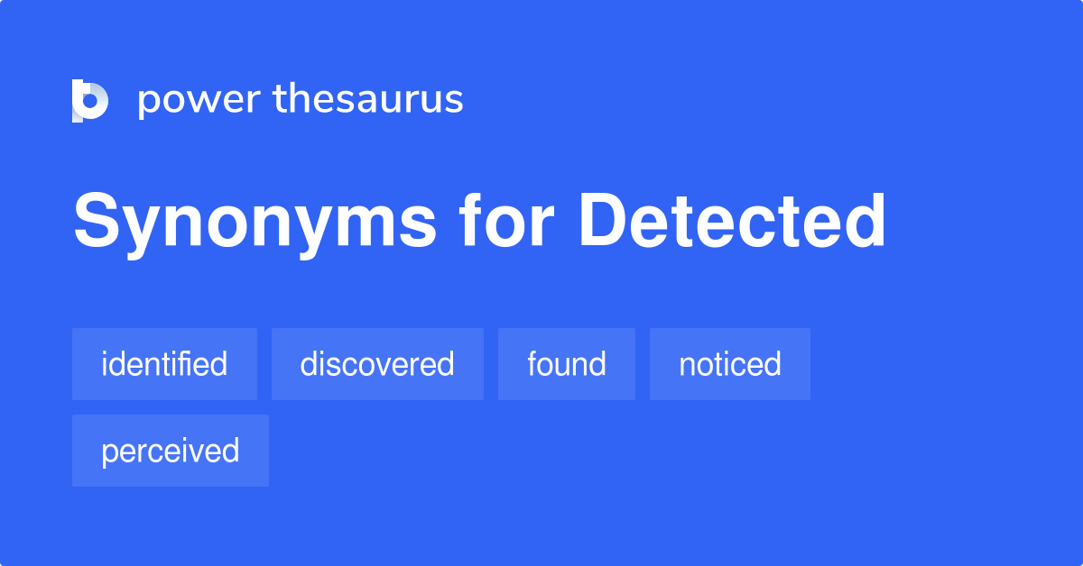 Detected Synonyms In English