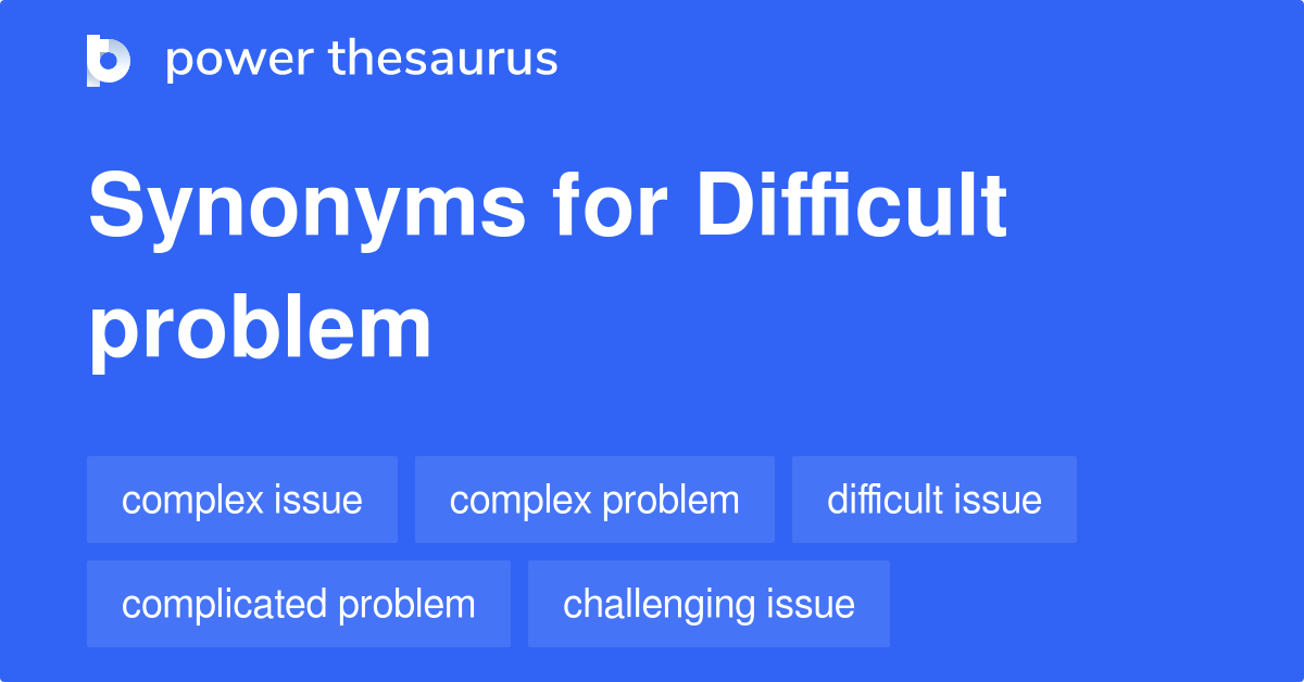 to solve a difficult problem synonyms