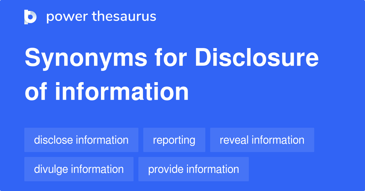 disclosure-of-information-synonyms-105-words-and-phrases-for