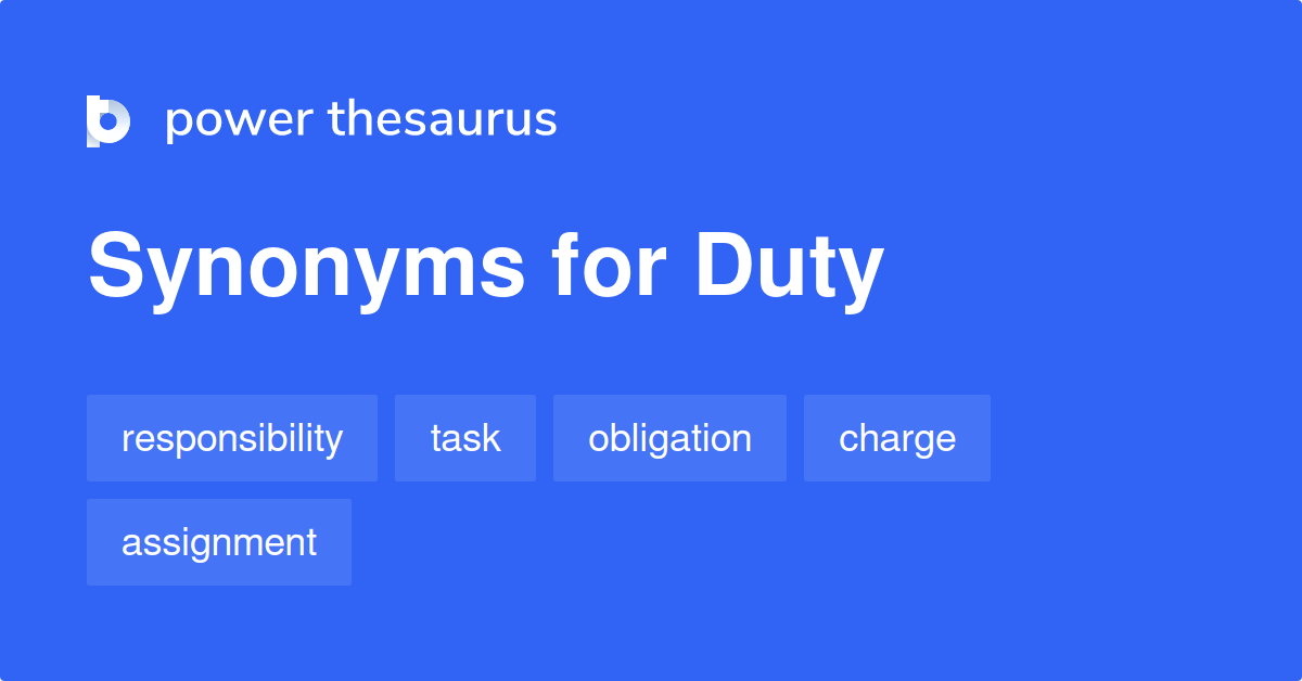 on duty synonyms english