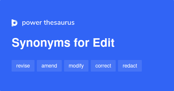 Edit Synonyms