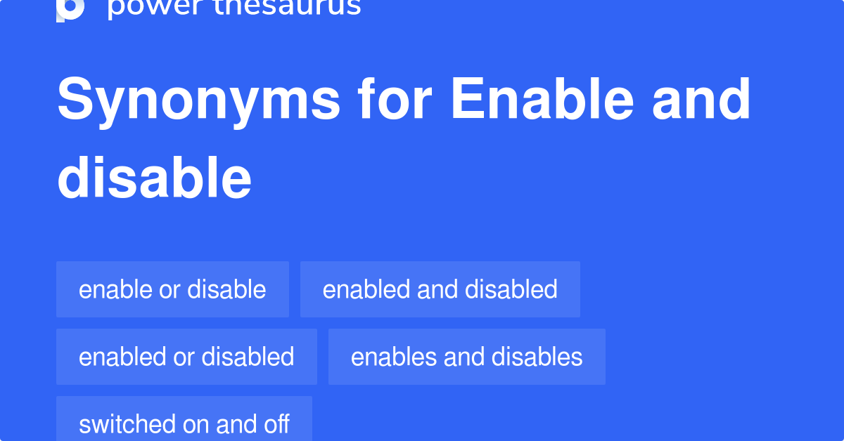 What Are The Synonyms Of Disable