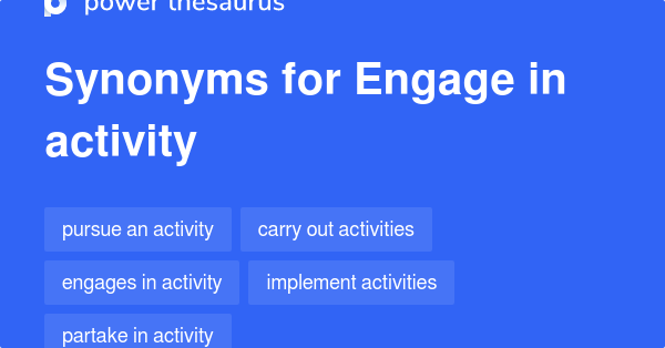 doing activity synonym