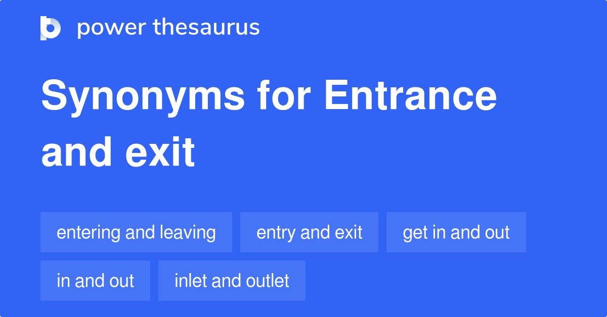 Exit Out Synonyms