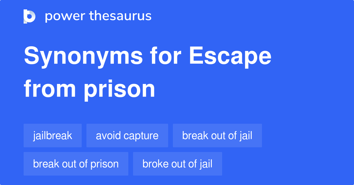 Escape From Prison synonyms 67 Words and Phrases for Escape From Prison