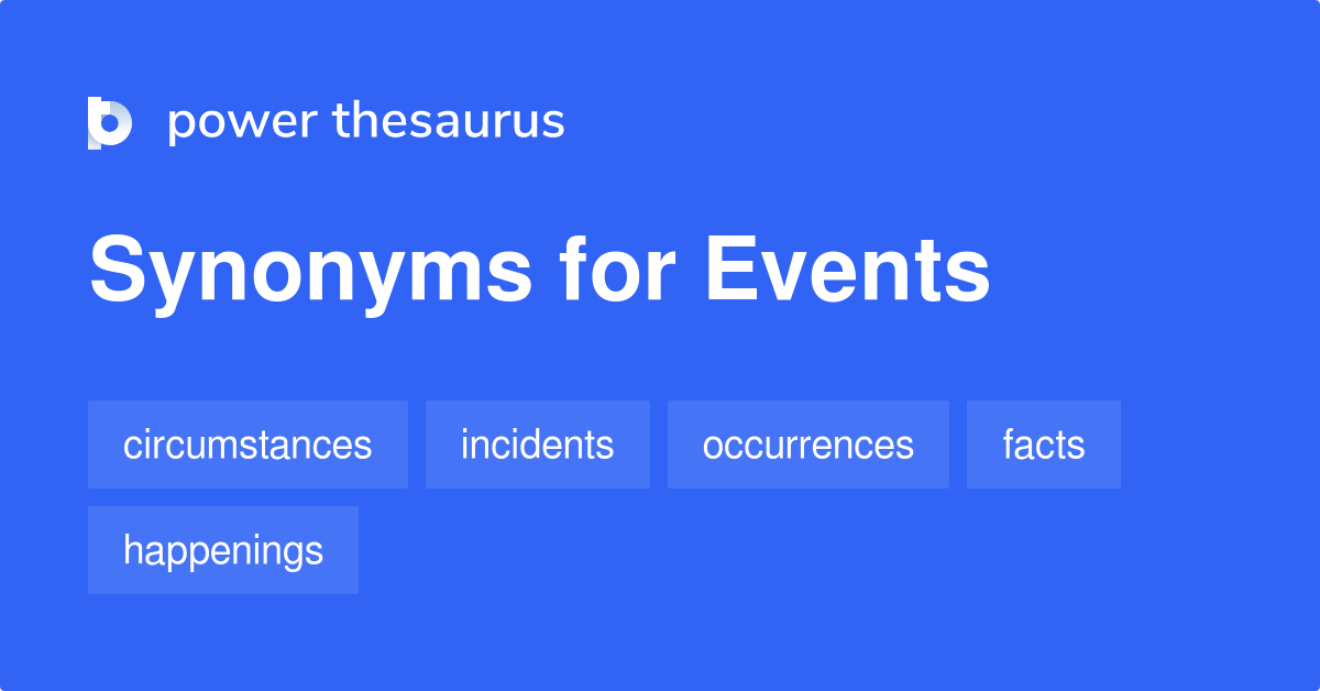 Events synonyms 665 Words and Phrases for Events
