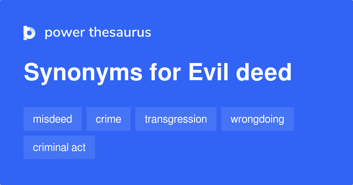 What Are Some Synonyms For Evil