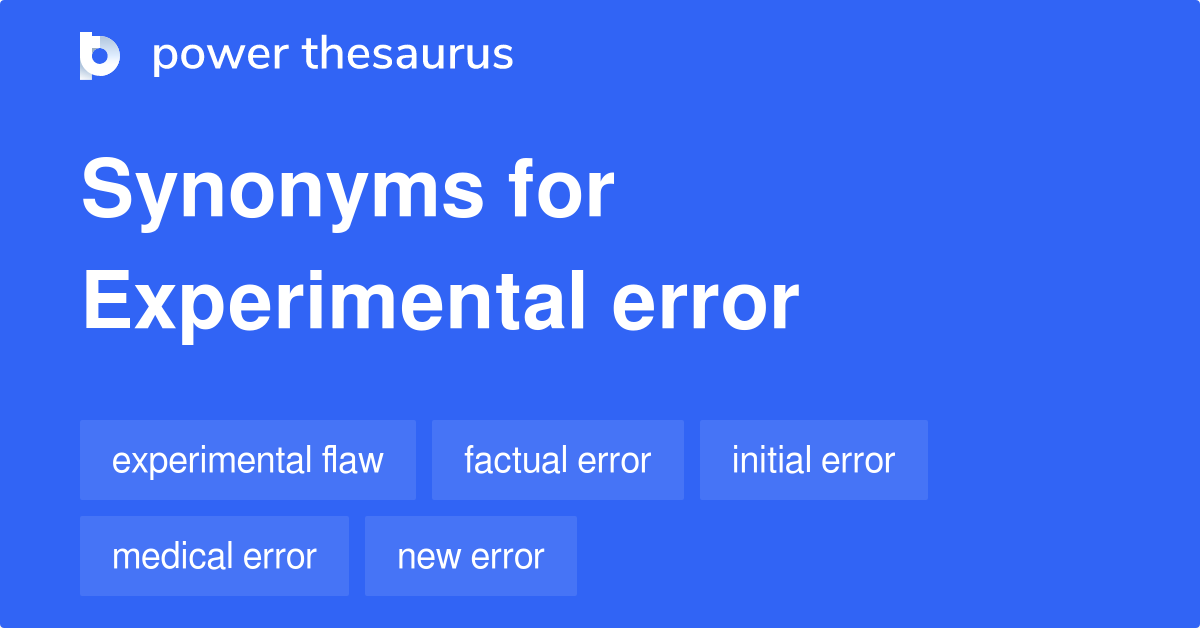 word for experimental error