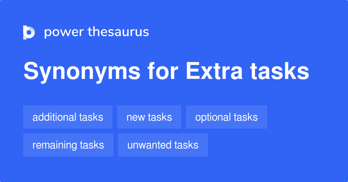 extra assignment synonyms