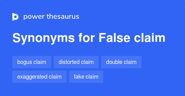 What Is The Legal Term For False Claim