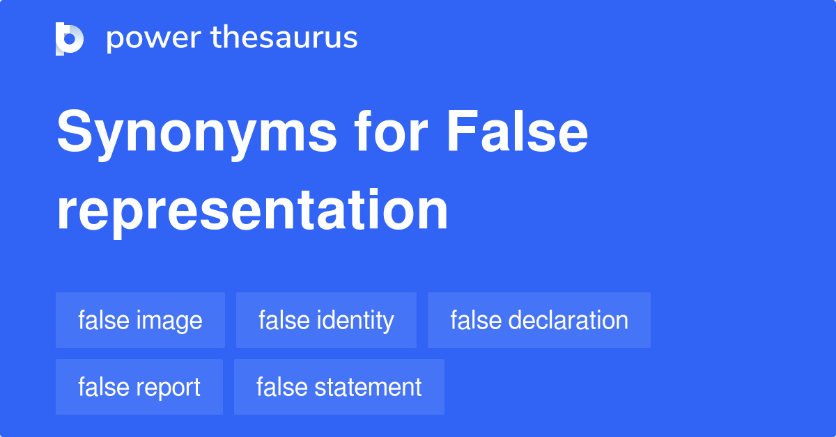 false representation meaning in english