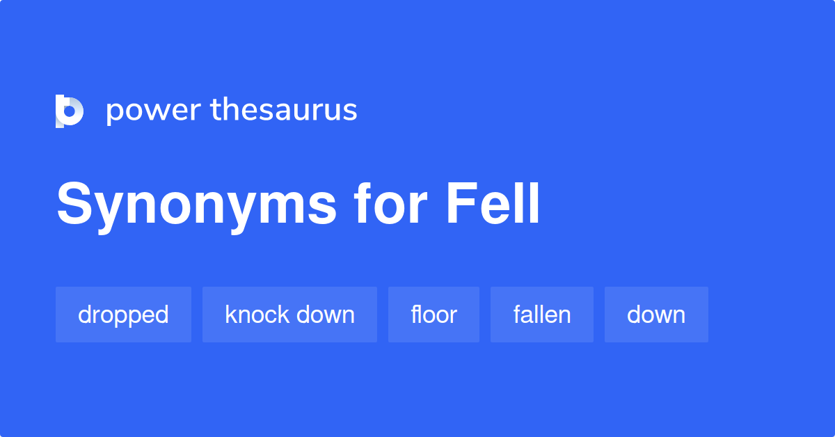 Different Words For Fell Over