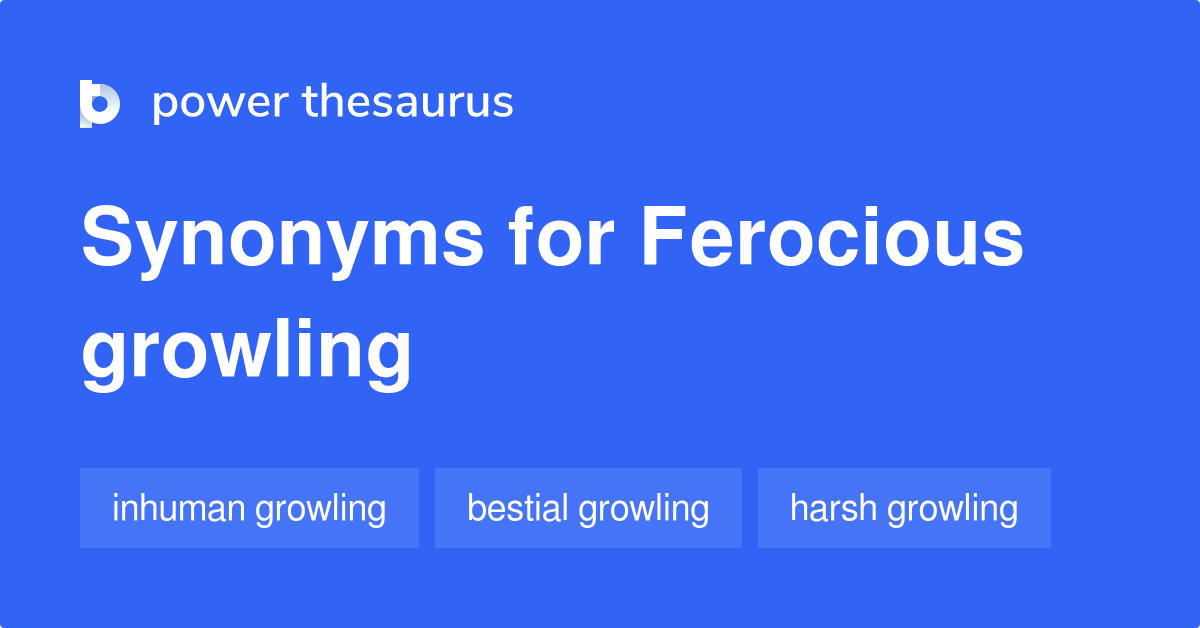 Ferocious Synonyms In English