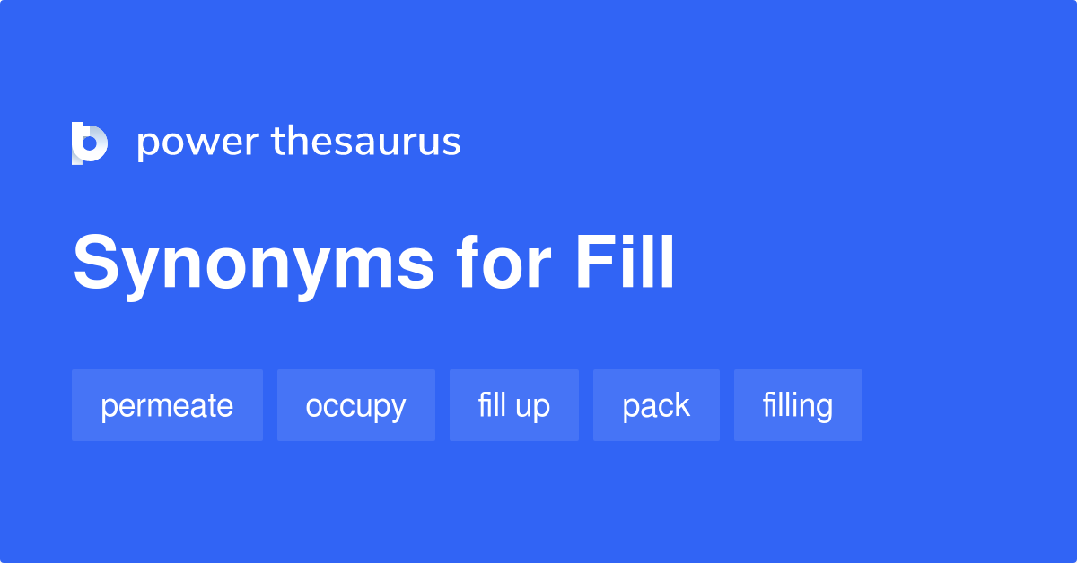 Synonyms For Fill In The Blanks